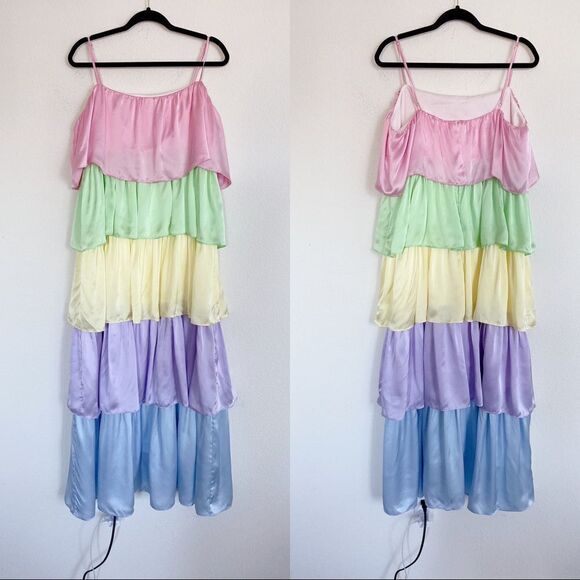 Olivia Rubin Neapolitan Colorblock Cici silk Dress - Picture 8 of 11